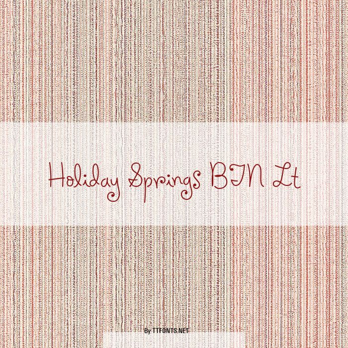 Holiday Springs BTN Lt example